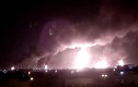 Cận cảnh giếng dầu Saudi Arabia cháy ngùn ngụt sau vụ tấn công