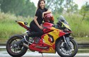 Nữ biker 9X "ngầu" cùng Ducati 959 Iron Man tại Sài Gòn