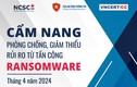 Cẩm nang phòng, chống, giảm thiểu rủi ro từ tấn công ransomware