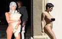 Vợ mới của Kanye West gây sốc với thời trang “mặc như không“
