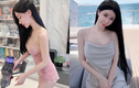 Hot girl xinh đẹp diện đồ ngủ bó sát làm việc nhà