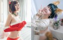 Hot girl xinh đẹp diện trang phục Giáng sinh hở bạo