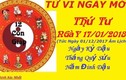 Dự đoán tử vi 12 con giáp ngày 17/1/2018