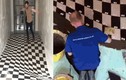 Tự tay lát sàn nhà 3D độc đáo nhất từng thấy