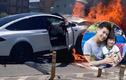 Lâm Chí Dĩnh và con trai gặp nạn trên Tesla Model X chạy điện?