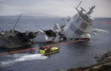 Khó đỡ cách Na Uy “vá” tàu chiến bị tàu hàng tông chìm