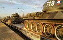 Xe tăng T-34 từ Lào chuẩn bị cho duyệt binh ở Nga