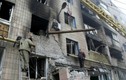 Đạn pháo kích phá tan tòa chung cư ở Donetsk