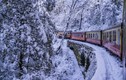Lạc vào thế giới cổ tích trên những chuyến tàu chạy dưới mưa tuyết