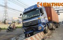 Tài xế container ngủ gật khiến xa lộ HN náo loạn