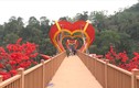 Cận cảnh cây cầu tình yêu bằng kính trong suốt đầu tiên ở Việt Nam