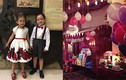 Hồng Nhung tổ chức sinh nhật ấm cúng cho cặp song sinh