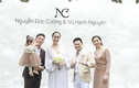 MC Anh Tuấn cùng vợ và con gái dự đám cưới Nguyễn Đức Cường