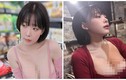 “Cạn lời” hot girl kéo áo khoe vòng một khi đi siêu thị