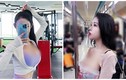 Đi tàu điện, hot girl “siêu vòng 1” mặc hở bạo gây sốc