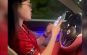 Xử phạt nữ tài xế buông 2 tay, dùng điện thoại khi lái xe