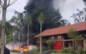 Cháy dàn xe điện ở Khu du lịch Vườn Vua, thiệt hại hơn 2 tỷ đồng