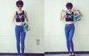 Tóc Tiên khoe vòng eo con kiến với thời trang crop-top