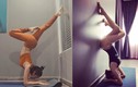 Ca sĩ Bảo Anh gợi cảm đến “nghẹt thở” với các tư thế yoga khó