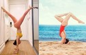 Mỹ nhân Việt sexy “nghẹt thở” khi thực hiện động tác yoga trồng cây chuối