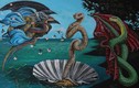 Thót tim xem rắn “xâm lược” các bức họa nổi tiếng 