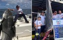 "Choáng" bắt được cá mập "khủng" nghi thành tinh nặng hơn 314kg