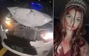 Hóa trang Halloween, trùng hợp cô gái gặp tai nạn xe, cảnh sát phát khiếp...