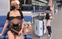 Ngượng chín mặt hot girl “mặc như không” ở sân bay, tàu điện