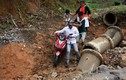 Lai Châu mưa lớn, đường tỉnh lộ 132 sạt lở không thể di chuyển