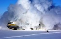 Ngoạn mục máy bay vận tải Il-76 đáp xuống tuyết