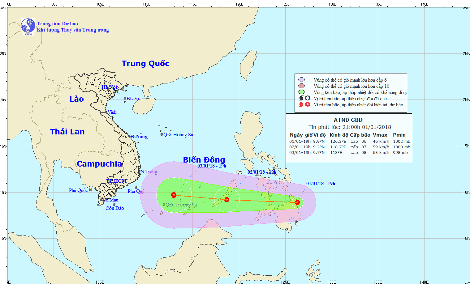 Biển Đông sắp đón cơn bão đầu tiên năm 2018