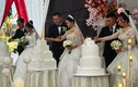 Một gia đình tổ chức đám cưới cho 3 cô con gái