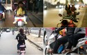 Ảnh gây rùng mình cha mẹ Việt đèo con bằng xe máy