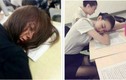 Loạt ảnh nữ sinh ngủ trong lớp khiến dân mạng xôn xao