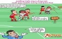 Dân mạng thích thú tranh hí họa Olympic Việt Nam trước trận đấu với Bahrain