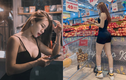 Đi siêu thị, “hot girl phòng gym” diện đồ bó sát khoe trọn body