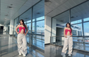 "Nàng béo" Lâm Đồng gây chú ý với áo xẻ hở bụng giữa sân bay
