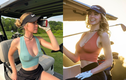 Lăng xê mốt "no bra" mỹ nhân làng golf gây chú ý