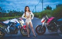 Chân dài Việt đọ dáng môtô Honda CB1000R hơn 400 triệu