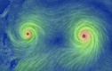 Cận cảnh “bão song sinh” xuất hiện trên Thái Bình Dương