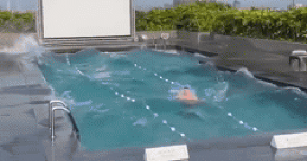 Clip NÓNG: Bể bơi rung như sóng biển giữa động đất ở Đài Loan