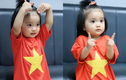 Con gái Khánh Thi - Phan Hiển mặc áo cờ đỏ sao vàng siêu cưng