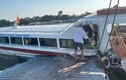 Tàu chở khách va chạm phà trên sông Tiền, 3 người bị thương nặng