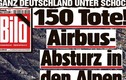 Vụ máy bay Airbus A320 rơi tràn ngập trang nhất báo chí thế giới