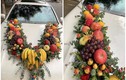 Xe hoa độc lạ trang trí bằng hoa quả, netizen thả like thích thú