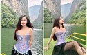 Check in sông Nho Quế, hot girl Đồng Nai khoe vòng 1 “khủng“