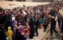 Cảnh dân thường Iraq chen chúc nhận đồ cứu trợ ở Mosul