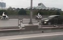 Video: 4 "ninja" nối đuôi nhau phóng ngược chiều trên cầu cạn vành đai 3