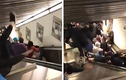 Video: Thang cuốn đột ngột tăng tốc, nhiều người ngã chồng lên nhau