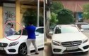 Video: Cụ bà đập nát xe Mercedes đỗ trước cửa nhà sau lời thách thức